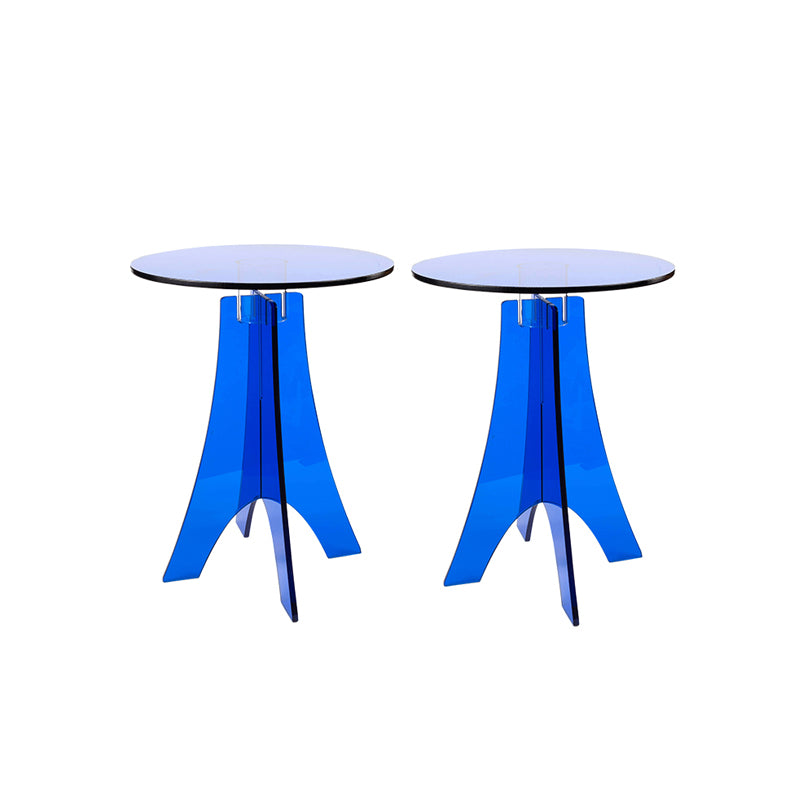 Modernistic Plastic Accent Side Table Round 3 Legs Living Room Corner Table