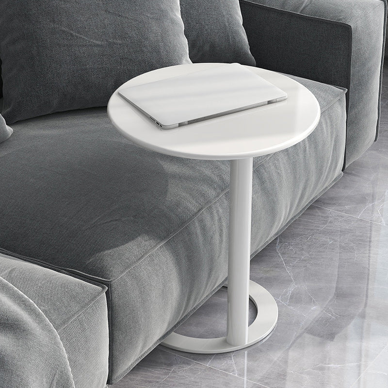 Round C-shape Side Table Modern Metal Sofa Side Accent Table