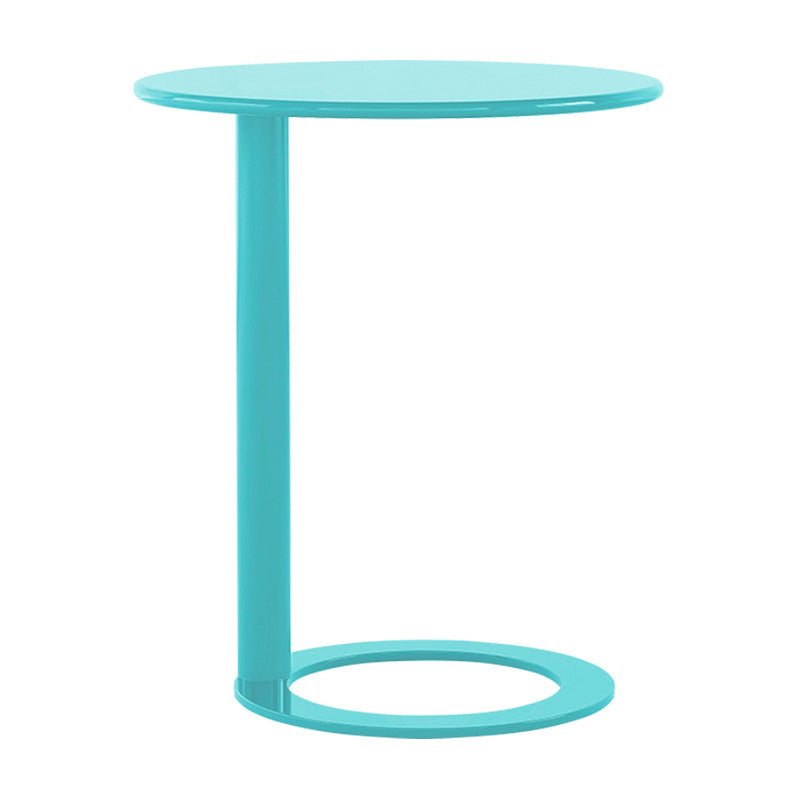Round C-shape Side Table Modern Metal Sofa Side Accent Table