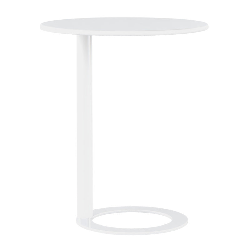 Round C-shape Side Table Modern Metal Sofa Side Accent Table