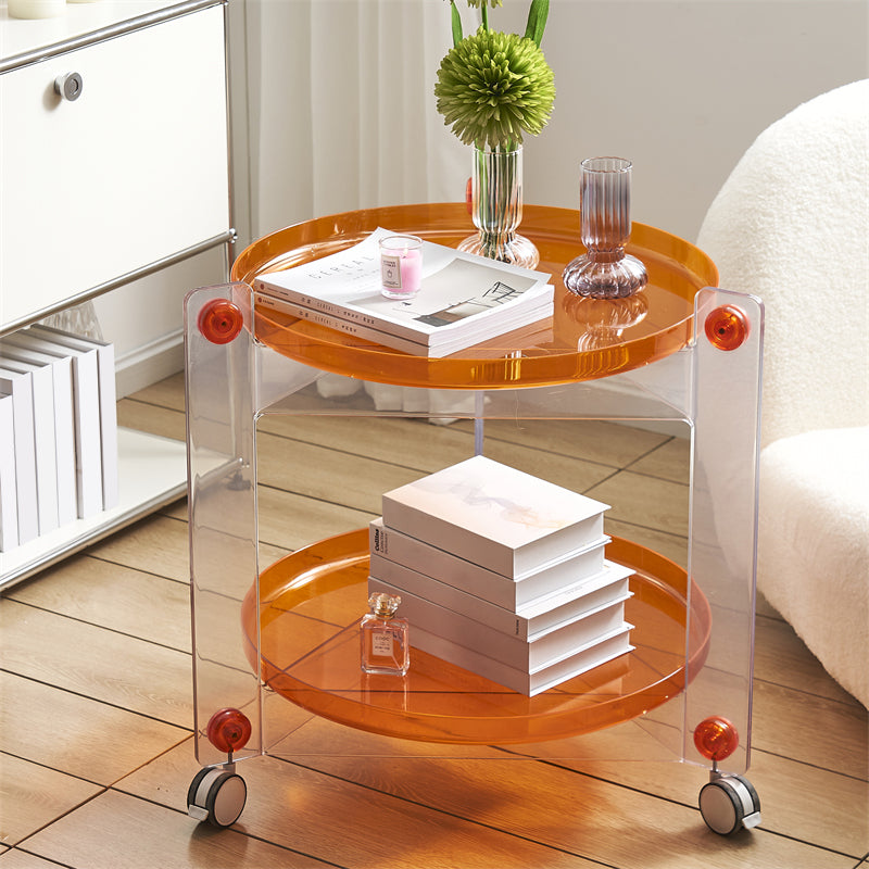 25.19" Tall 3 Legs End Table Tray Top Accent Side Table for Living Room