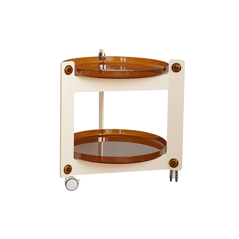 25.19" Tall 3 Legs End Table Tray Top Accent Side Table for Living Room