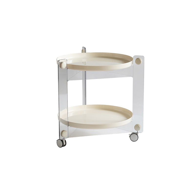 25.19" Tall 3 Legs End Table Tray Top Accent Side Table for Living Room