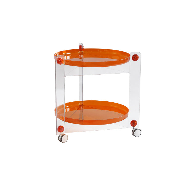 25.19" Tall 3 Legs End Table Tray Top Accent Side Table for Living Room