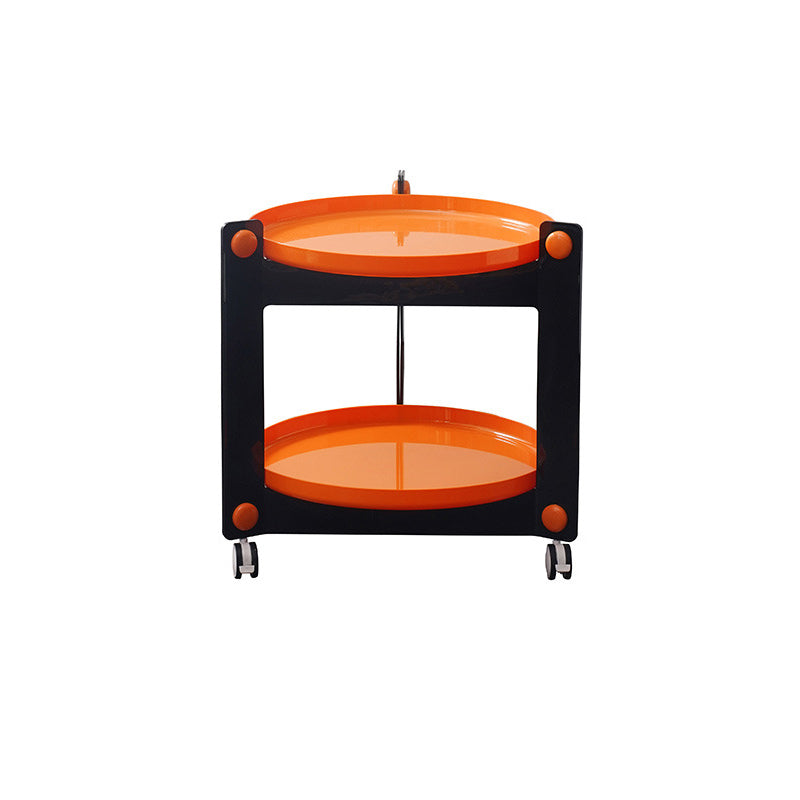 25.19" Tall 3 Legs End Table Tray Top Accent Side Table for Living Room