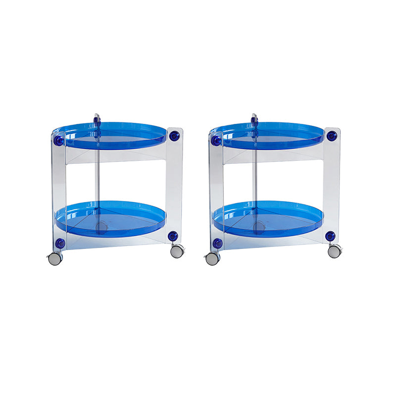 25.19" Tall 3 Legs End Table Tray Top Accent Side Table for Living Room