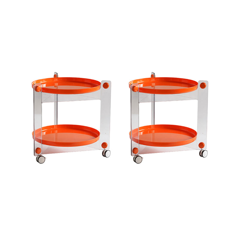 25.19" Tall 3 Legs End Table Tray Top Accent Side Table for Living Room