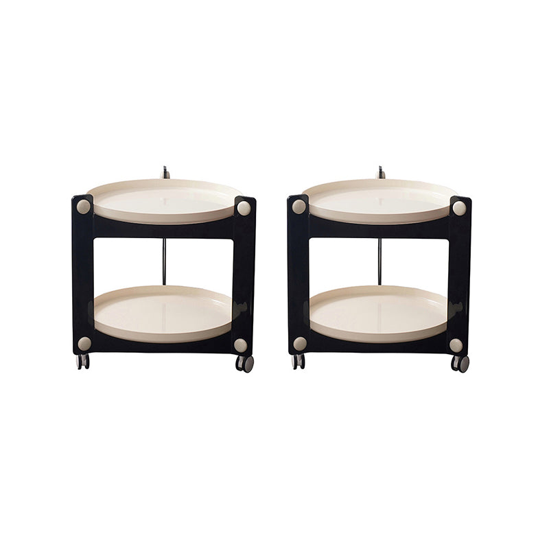 25.19" Tall 3 Legs End Table Tray Top Accent Side Table for Living Room