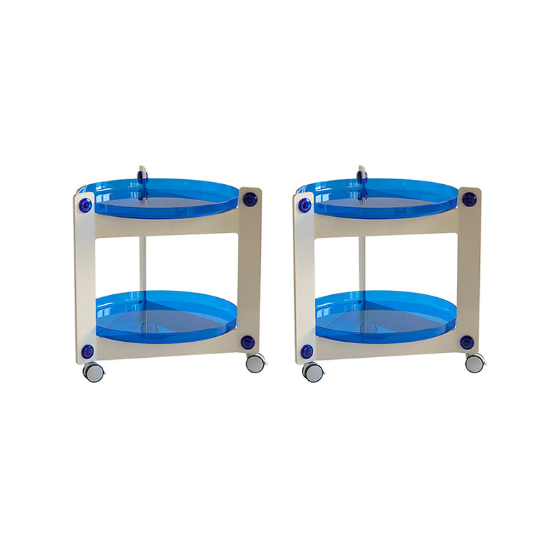 25.19" Tall 3 Legs End Table Tray Top Accent Side Table for Living Room