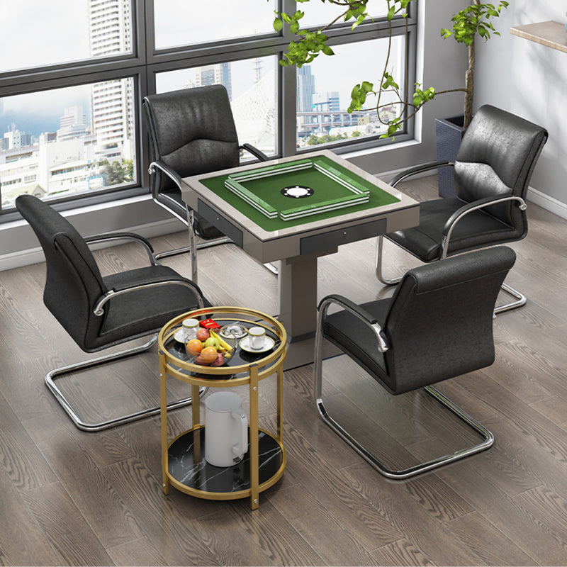 Glam Metal Storage End Table Double Tier Side Table for Living Room