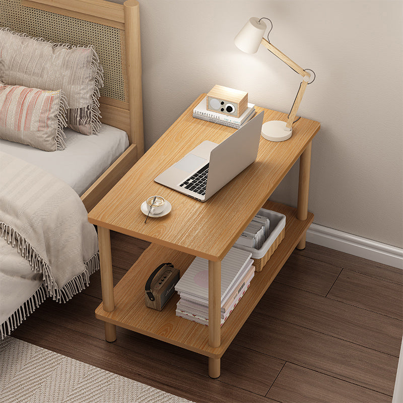 Modern Rectangular/Square Corner Table Wood Side End Table for Living Room