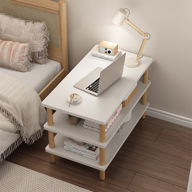 Modern Rectangular/Square Corner Table Wood Side End Table for Living Room