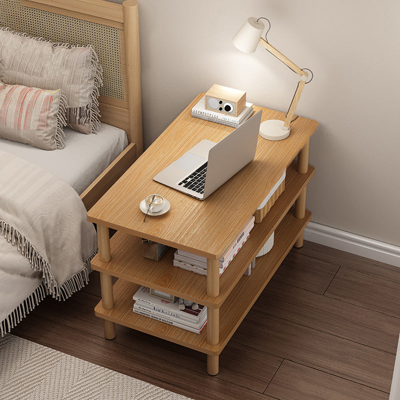 Modern Rectangular/Square Corner Table Wood Side End Table for Living Room