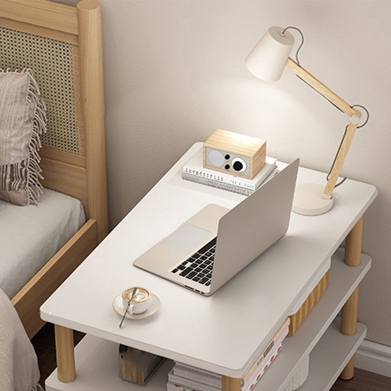 Modern Rectangular/Square Corner Table Wood Side End Table for Living Room