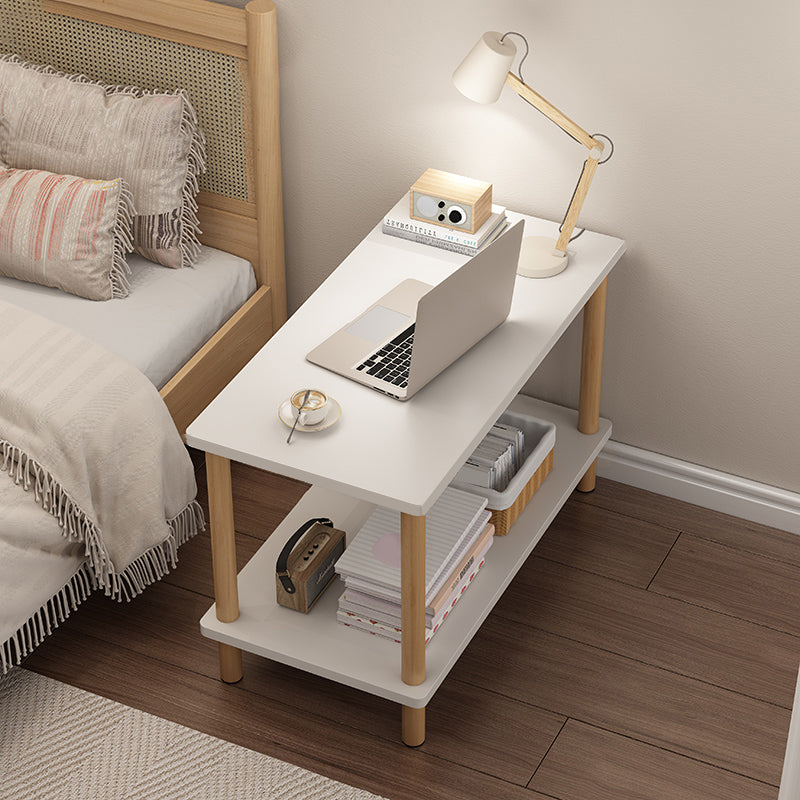 Modern Rectangular/Square Corner Table Wood Side End Table for Living Room