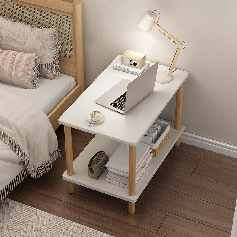 Modern Rectangular/Square Corner Table Wood Side End Table for Living Room