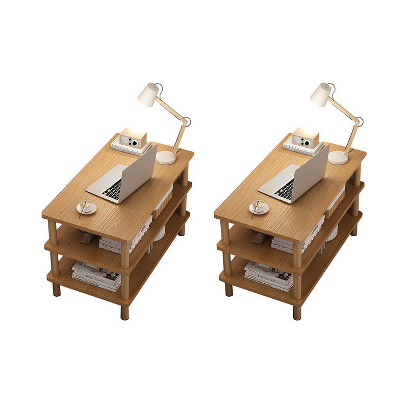 Modern Rectangular/Square Corner Table Wood Side End Table for Living Room