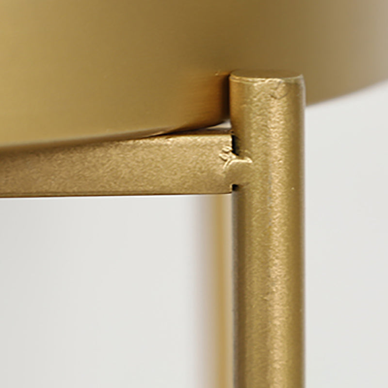 Modernistic Style Accent Side Table Round Metal Living Room Corner Table