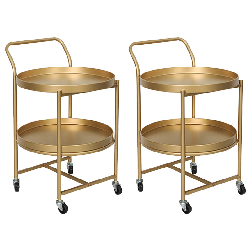 Modernistic Style Accent Side Table Round Metal Living Room Corner Table