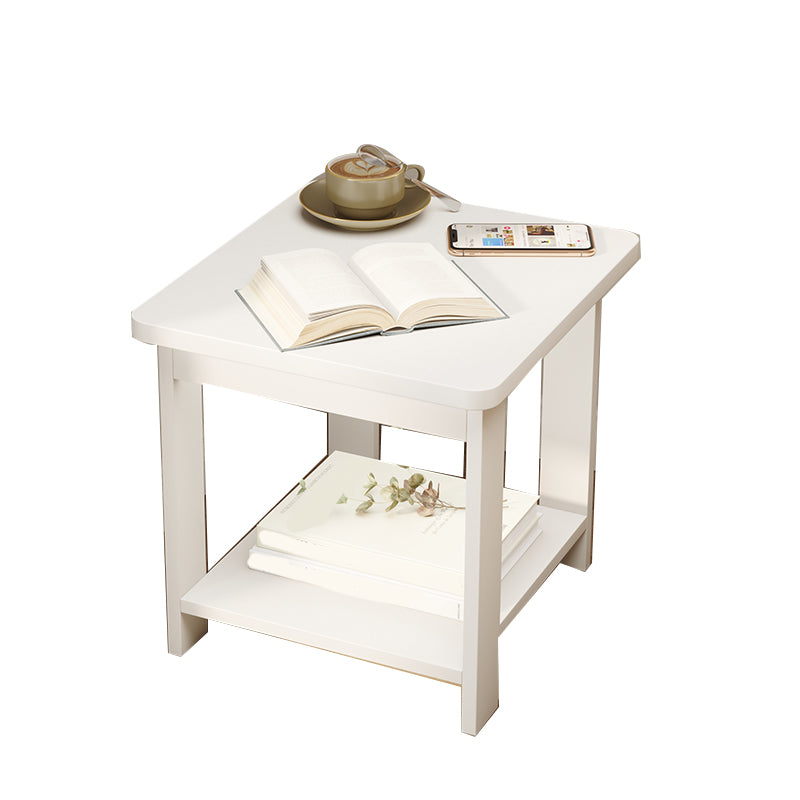 Modern Style Side End Snack Table Wooden with Storage End Table