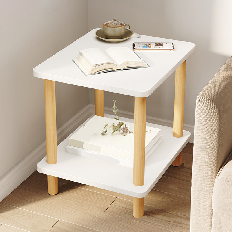 Modern Style Side End Snack Table Wooden with Storage End Table