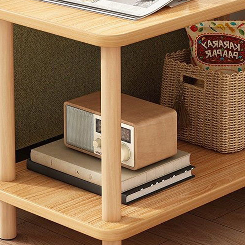 Modern Style Side End Snack Table Wooden with Storage End Table