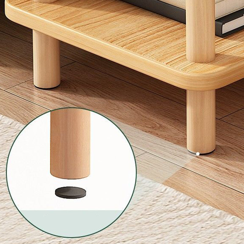 Modern Style Side End Snack Table Wooden with Storage End Table