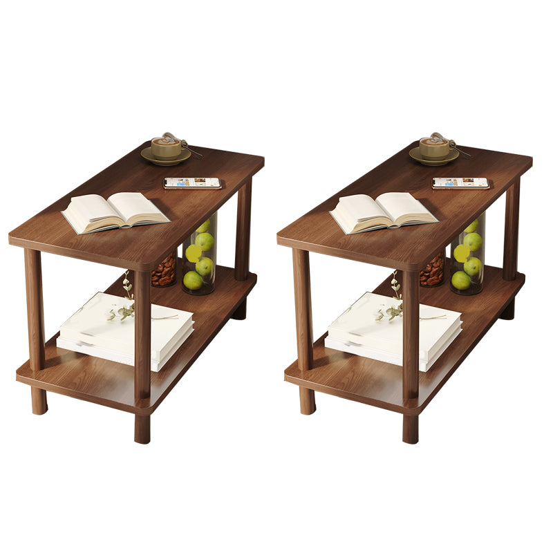 Modern Style Side End Snack Table Wooden with Storage End Table