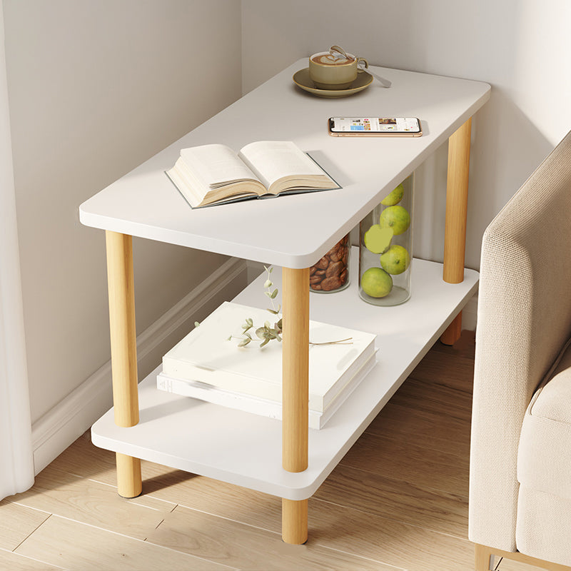 Modern Style Side End Snack Table Wooden with Storage End Table
