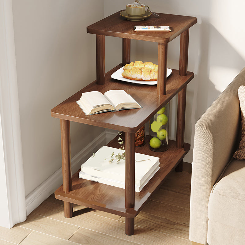 Modern Style Side End Snack Table Wooden with Storage End Table