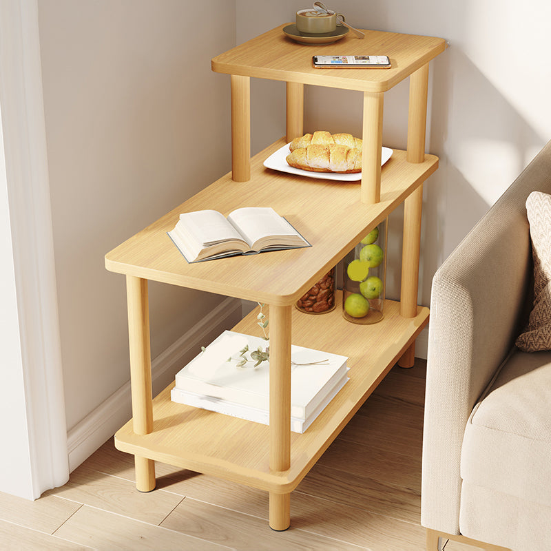 Modern Style Side End Snack Table Wooden with Storage End Table