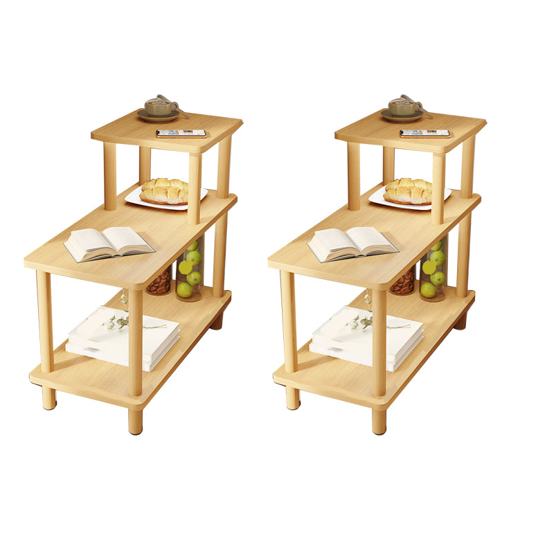 Modern Style Side End Snack Table Wooden with Storage End Table