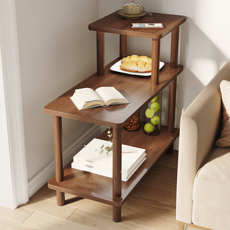 Modern Style Side End Snack Table Wooden with Storage End Table
