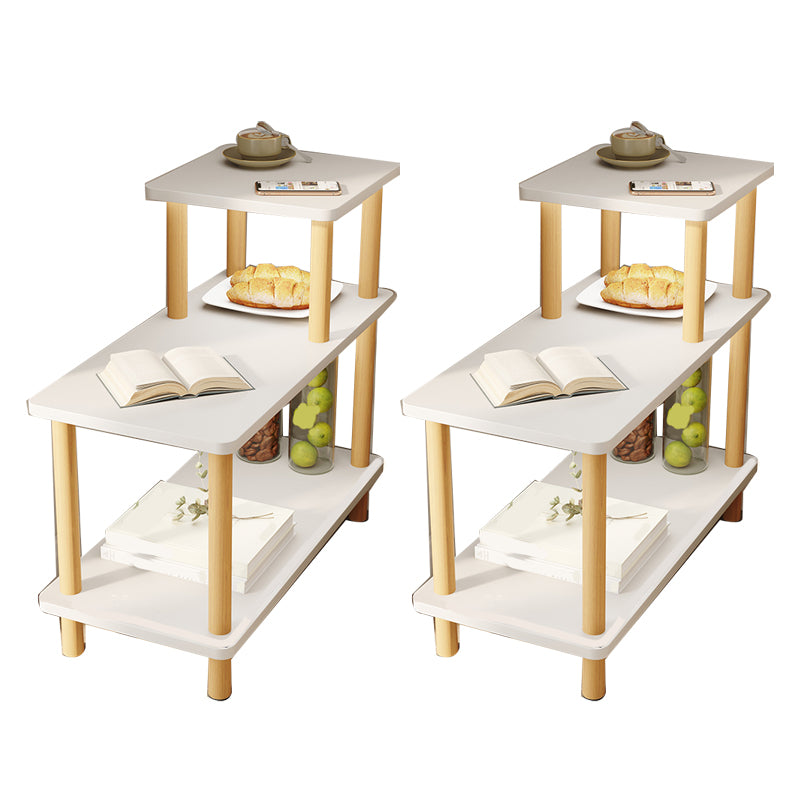 Modern Style Side End Snack Table Wooden with Storage End Table