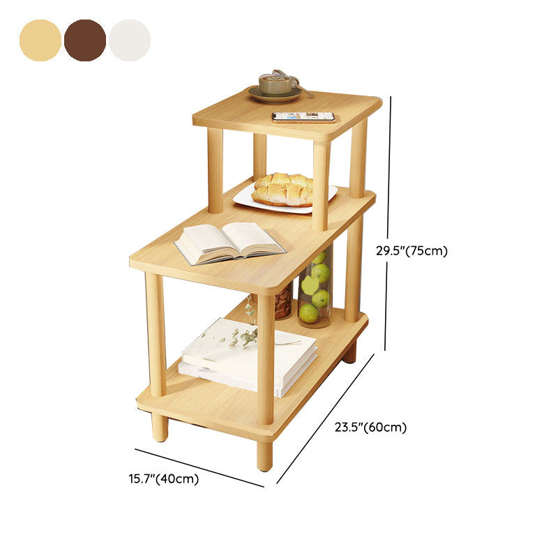 Modern Style Side End Snack Table Wooden with Storage End Table