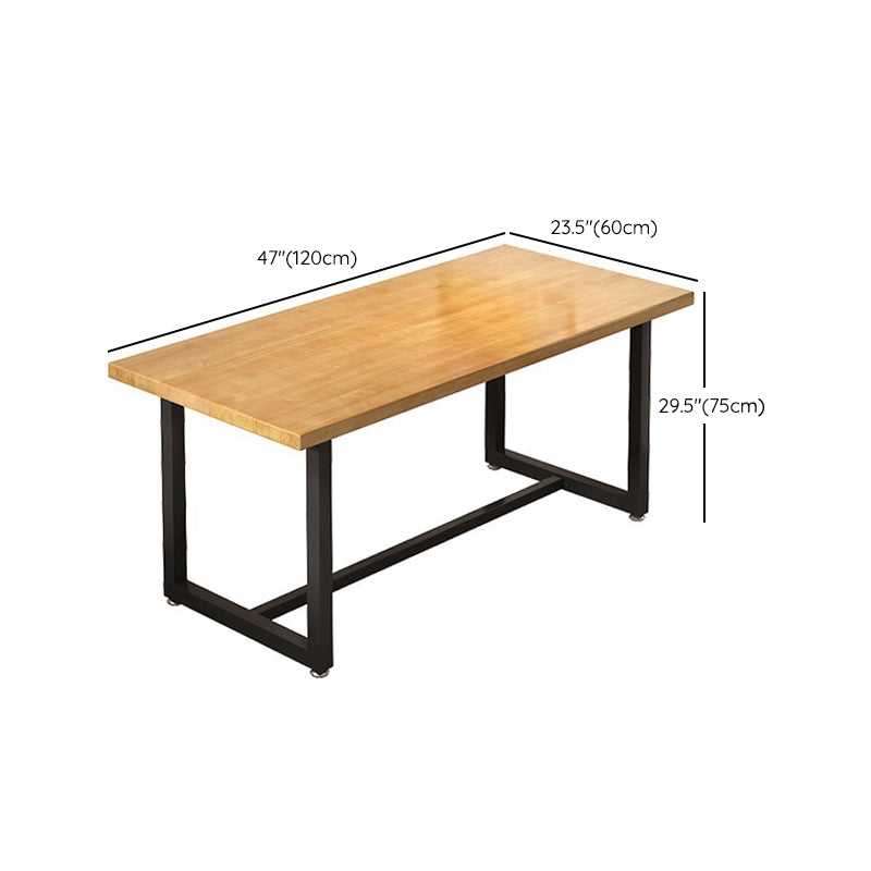 Dining Room Solid Wood Dining Table Rectangle Industrial Dinner Table