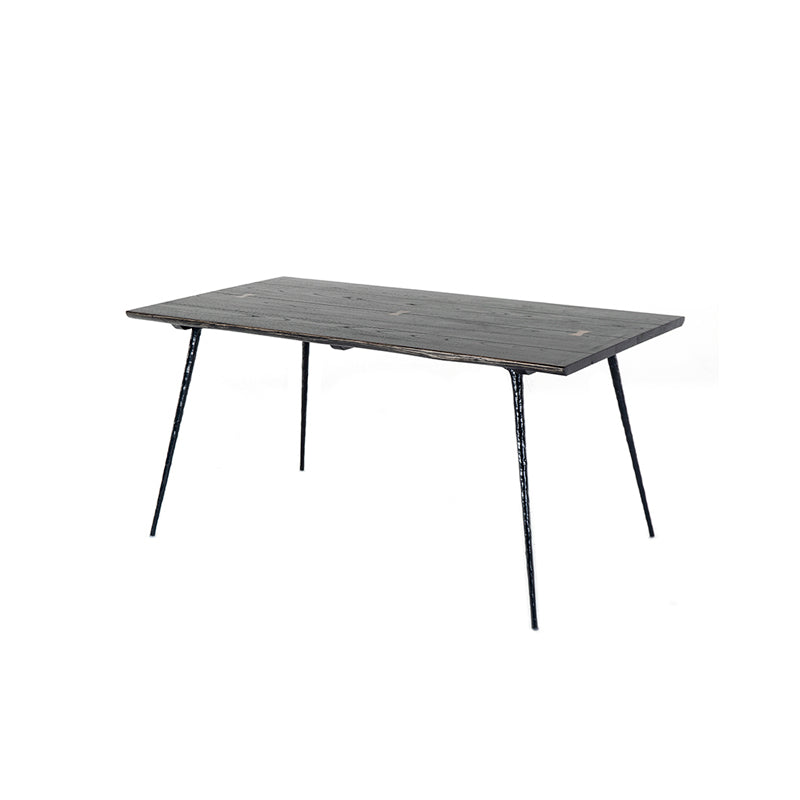 Industrial Dining Table Rectangle Wooden Dinner Table for Dining Room