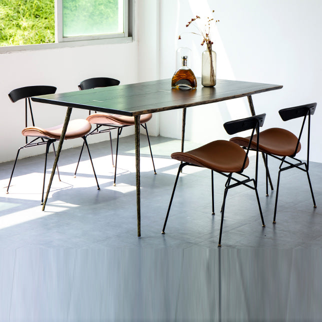 Industrial Dining Table Rectangle Wooden Dinner Table for Dining Room