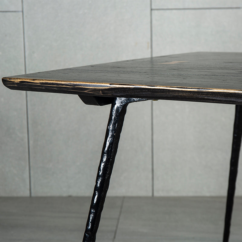 Industrial Dining Table Rectangle Wooden Dinner Table for Dining Room