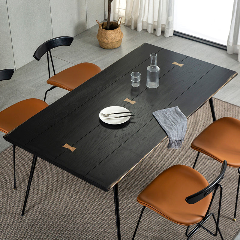 Industrial Dining Table Rectangle Wooden Dinner Table for Dining Room