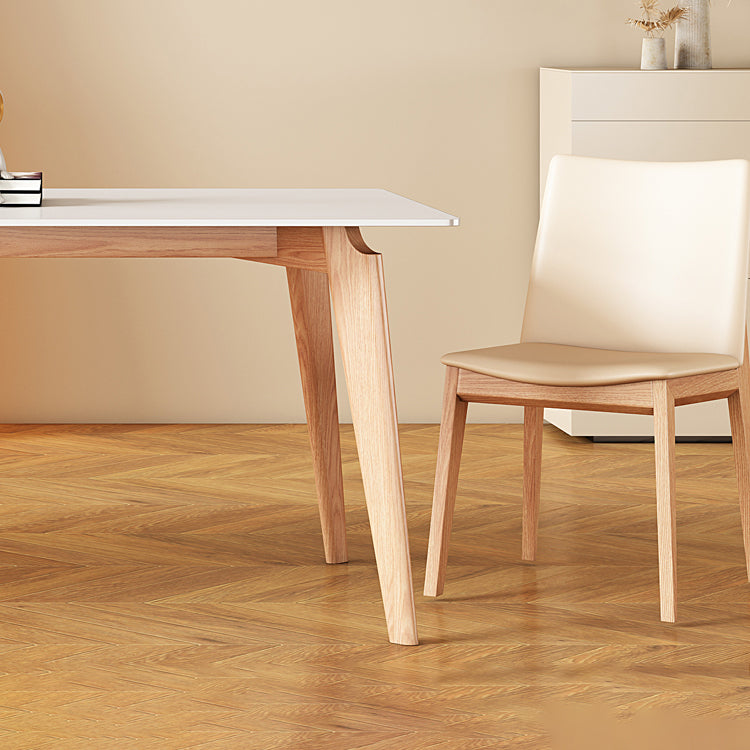 Sintered Stone Dining Table Wooden Base Dinner Table for Dining Room
