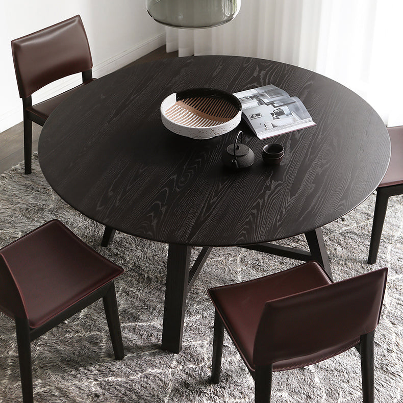 Modern Dining Table Round Wooden Dinner Table for Dining Room