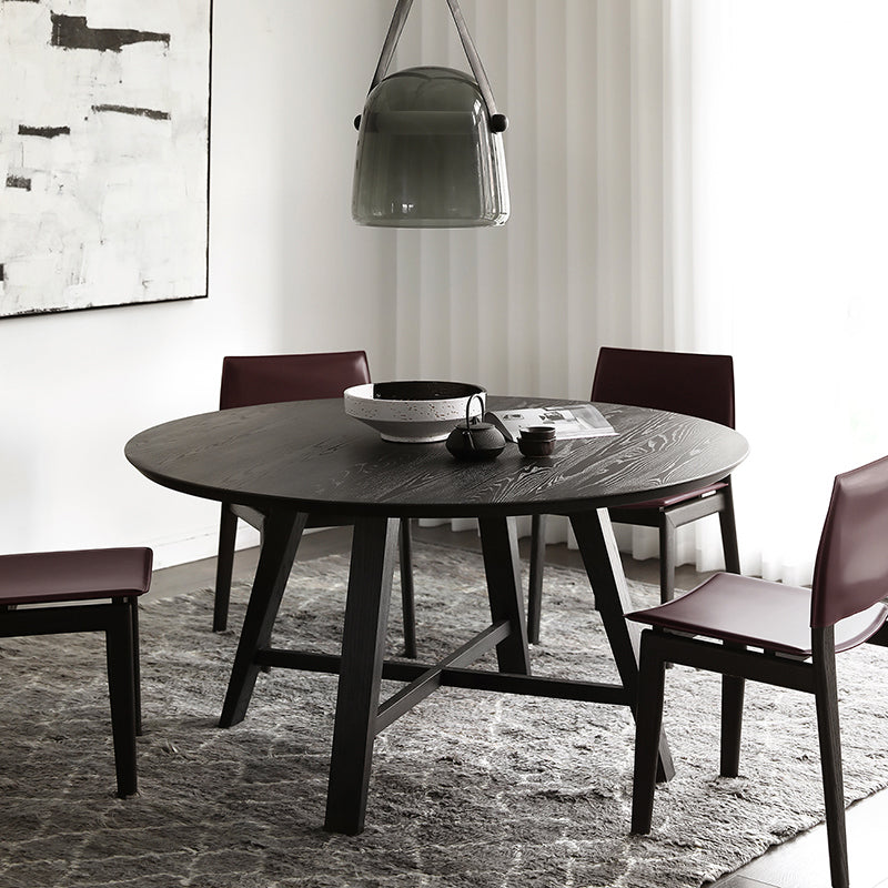 Modern Dining Table Round Wooden Dinner Table for Dining Room