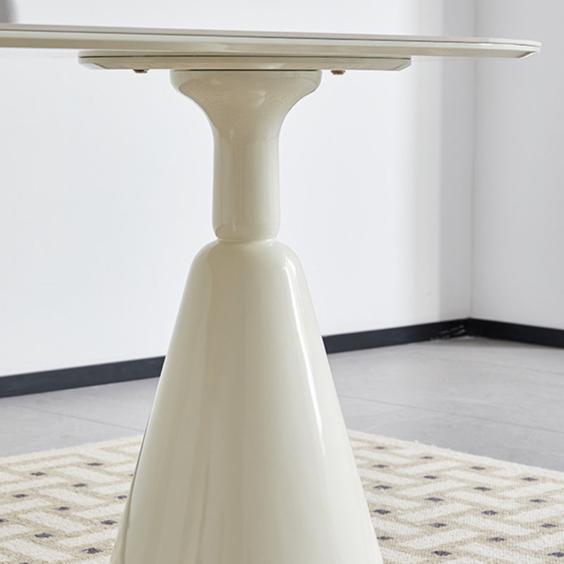 Contemporary Kitchen Dinner Table Double Pedestal Dining Table
