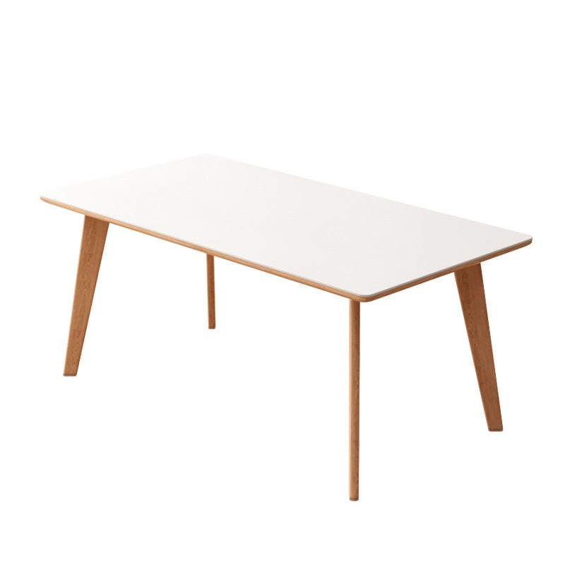 Contemporary Kitchen Dinner Table Rectangle 4 Legs Dining Table