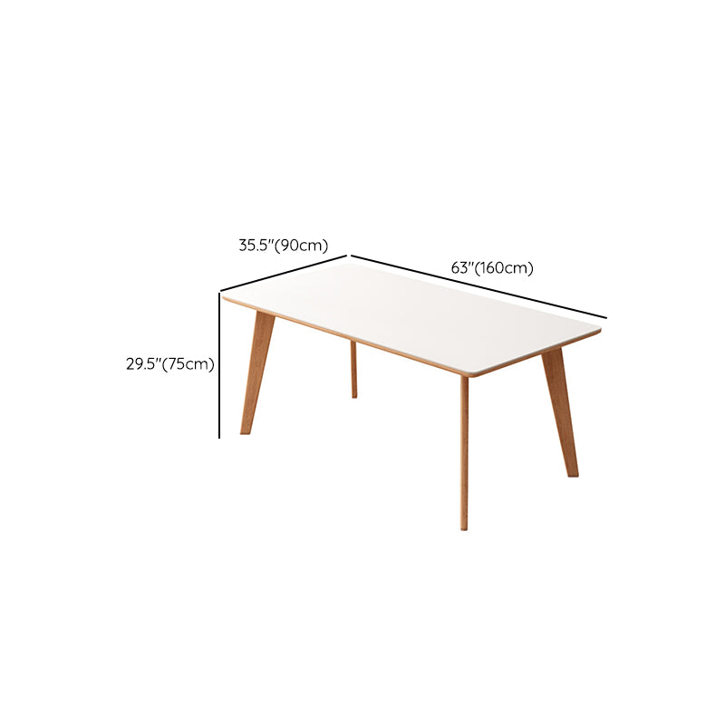 Contemporary Kitchen Dinner Table Rectangle 4 Legs Dining Table