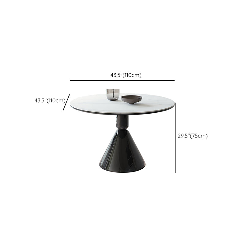 Contemporary Dining Room Dinner Table Round Pedestal Dining Table