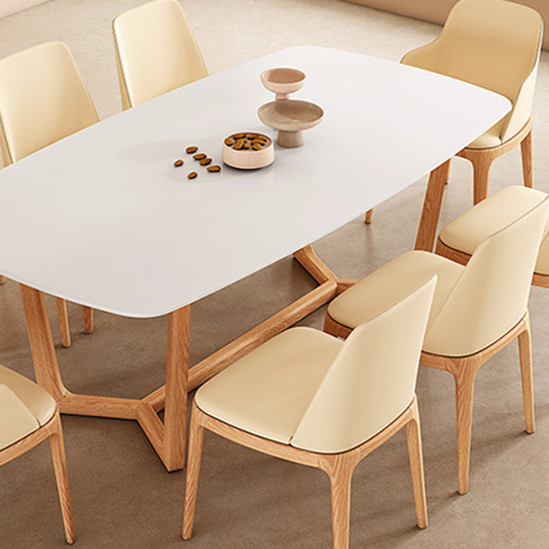 Simplicity Kitchen Dinner Table Rectangle 4 Legs Dining Table