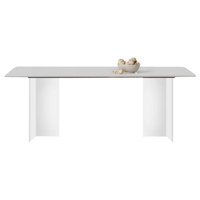 Kitchen Contemporary Dinner Table Stone Rectangle Dining Table