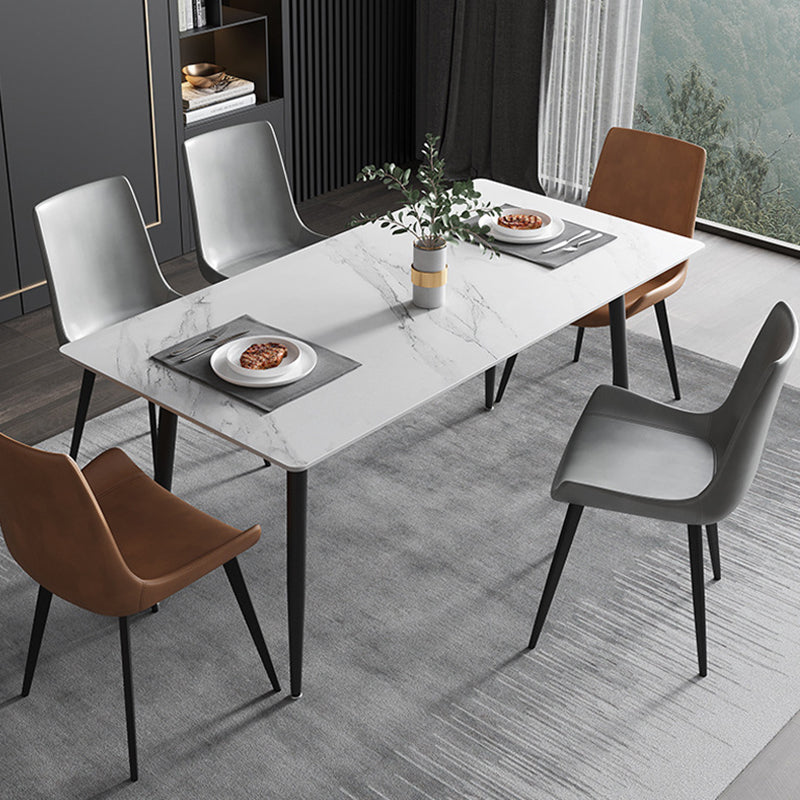 Industrial Dining Room Dinner Table Rectangle 4 Legs Dining Table